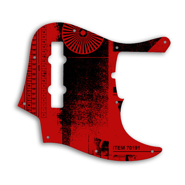 Fender American Ultra Jazz Bass V 5 String Custom Pickguard Scratchplate ABSTRACT Design