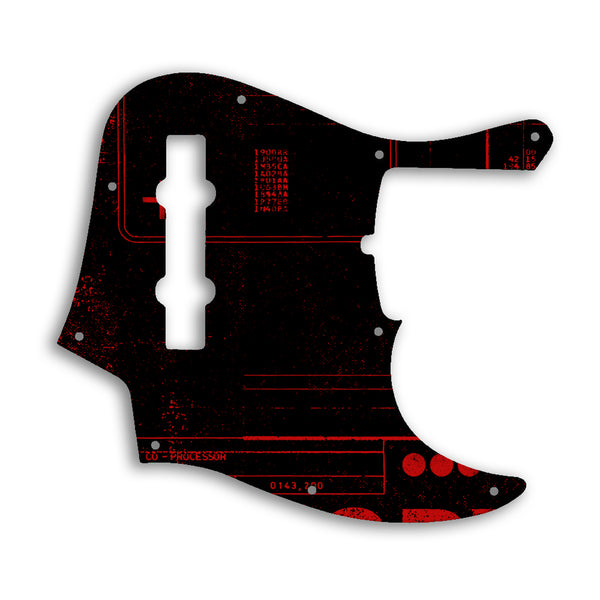 Fender American Ultra Jazz Bass V 5 String Custom Pickguard Scratchplate ABSTRACT Design