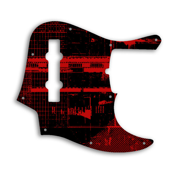 Fender American Ultra Jazz Bass V 5 String Custom Pickguard Scratchplate ABSTRACT Design