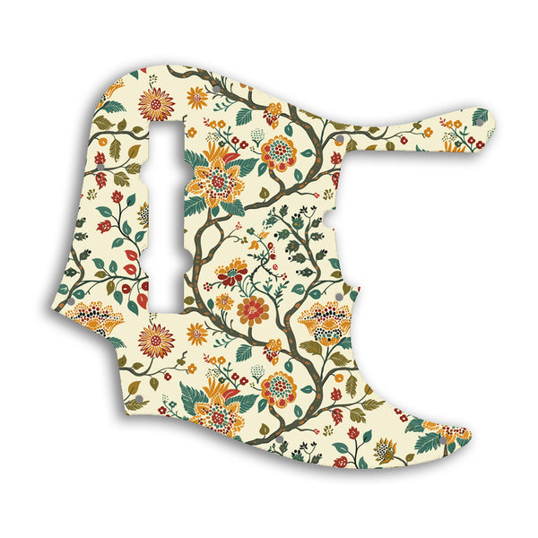 Fender American Ultra Jazz Bass V 5 String Custom Pickguard Scratchplate INDIAN_FLORAL Design