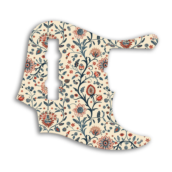 Fender American Ultra Jazz Bass V 5 String Custom Pickguard Scratchplate INDIAN_FLORAL Design