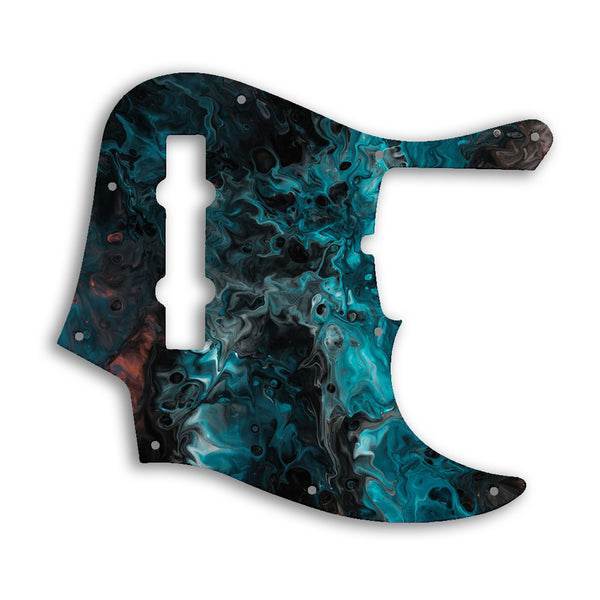 Fender American Ultra Jazz Bass V 5 String Custom Pickguard Scratchplate SWIRL Design