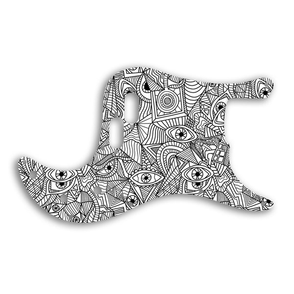 Fender Bullet Bass Custom Pickguard Scratchplate Abstract Design