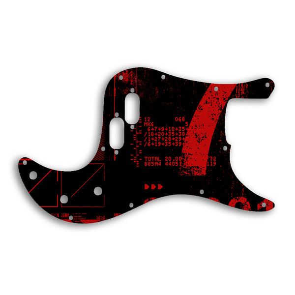 Fender Bullet Bass Custom Pickguard Scratchplate ABSTRACT Design