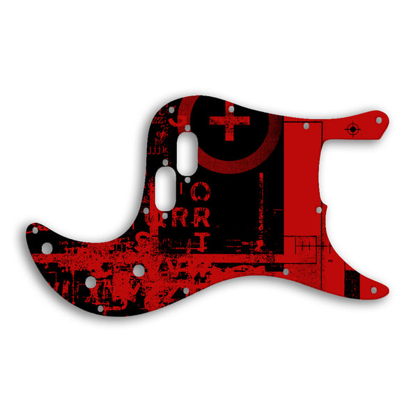 Fender Bullet Bass Custom Pickguard Scratchplate ABSTRACT Design