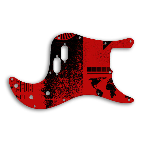 Fender Bullet Bass Custom Pickguard Scratchplate ABSTRACT Design