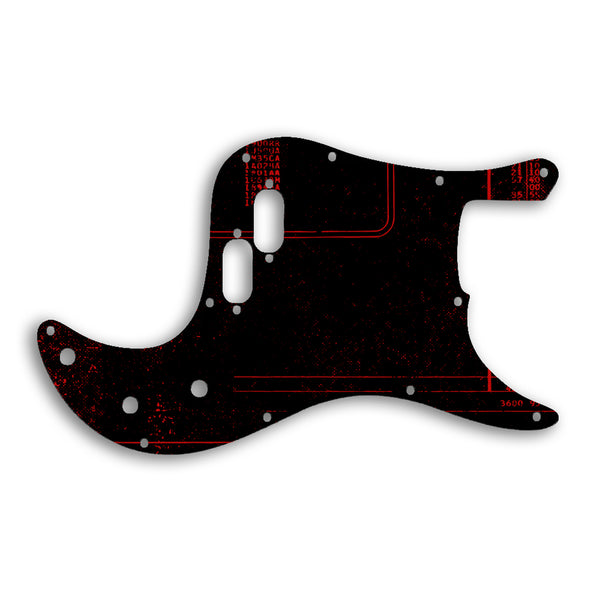 Fender Bullet Bass Custom Pickguard Scratchplate ABSTRACT Design