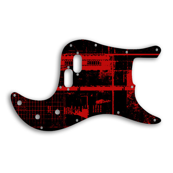 Fender Bullet Bass Custom Pickguard Scratchplate ABSTRACT Design