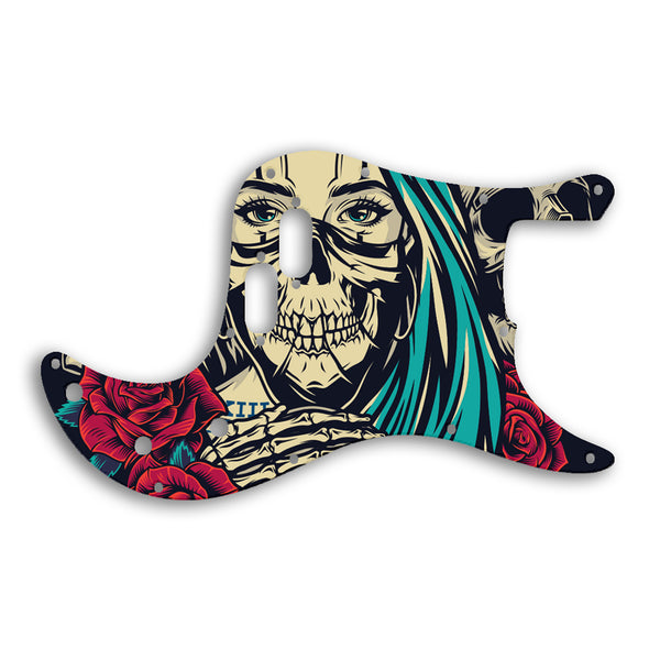 Fender Bullet Bass Custom Pickguard Scratchplate Skull Design