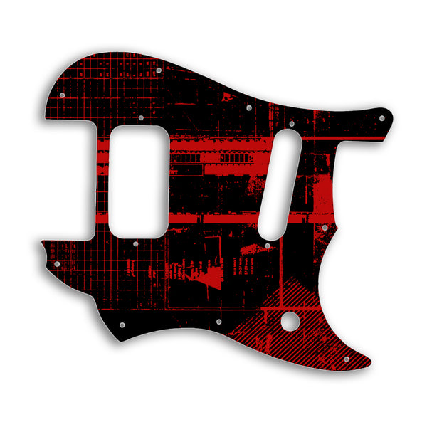 Fender Duo-Sonic Offset HS Custom Designed for Kurt Cobain Mustang Mod Custom Pickguard Scratchplate ABSTRACT Design