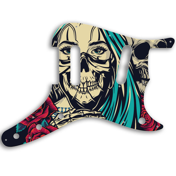 Fender Duosonic Original Custom Pickguard Scratchplate Skull Design