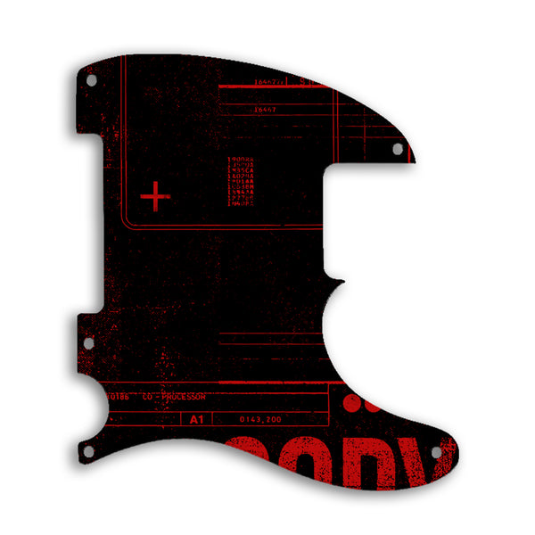 Fender Esquire Custom Pickguard Scratchplate ABSTRACT Design