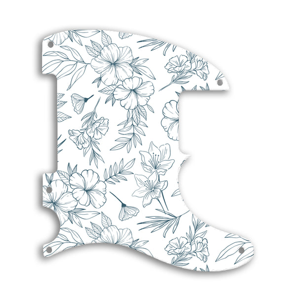 Fender Esquire Custom Pickguard Scratchplate Floral Design