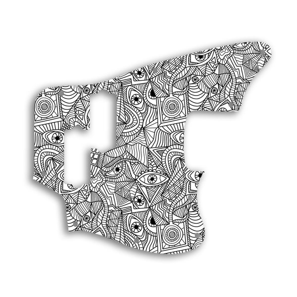 Fender Jaguar Bass Modern Player Custom Pickguard Scratchplate Abstract Design