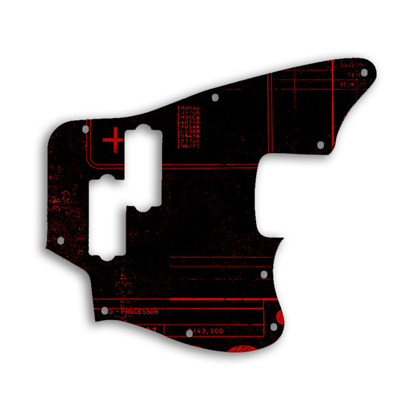 Fender Jaguar Bass Modern Player Custom Pickguard Scratchplate ABSTRACT Design