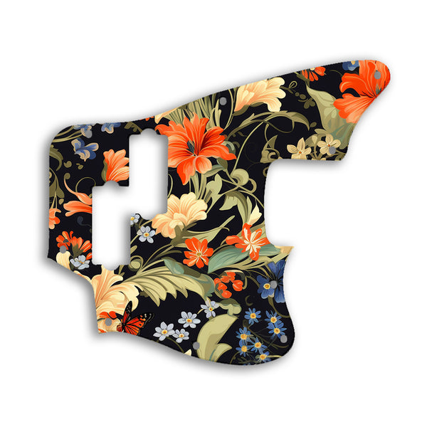 Fender Jaguar Bass Modern Player Custom Pickguard Scratchplate Floral Design