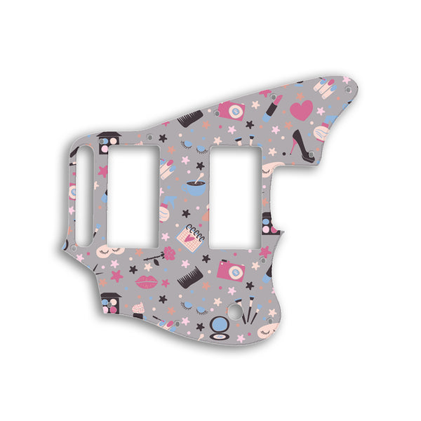 Fender Jaguar Blacktop Series Custom Pickguard Scratchplate GIRLY Design