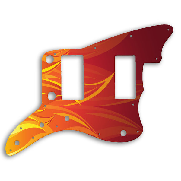 Fender Jazzmaster 2013-2014 Made In China Modern Player HH Custom Pickguard Scratchplate Fire Design