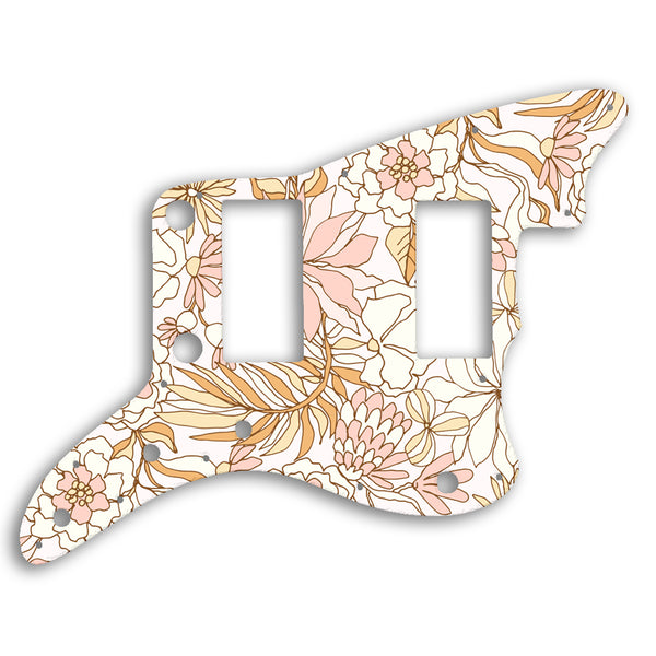 Fender Jazzmaster 2013-2014 Made In China Modern Player HH Custom Pickguard Scratchplate FLOWERS Design