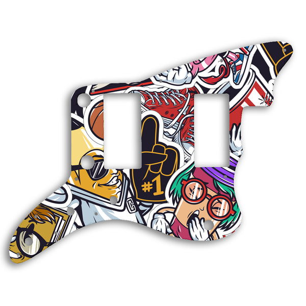 Fender Jazzmaster 2013-2014 Made In China Modern Player HH Custom Pickguard Scratchplate STICKER Design