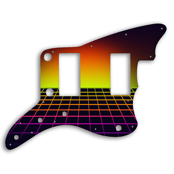 Fender Jazzmaster 2013-2014 Made In China Modern Player HH Custom Pickguard Scratchplate TRON Design