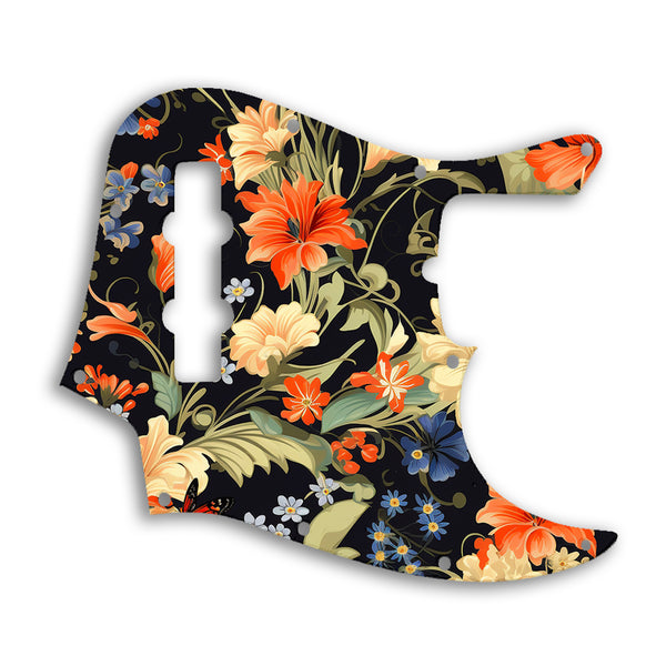 Fender Jazz Bass USA Standard Custom Pickguard Scratchplate Floral Design