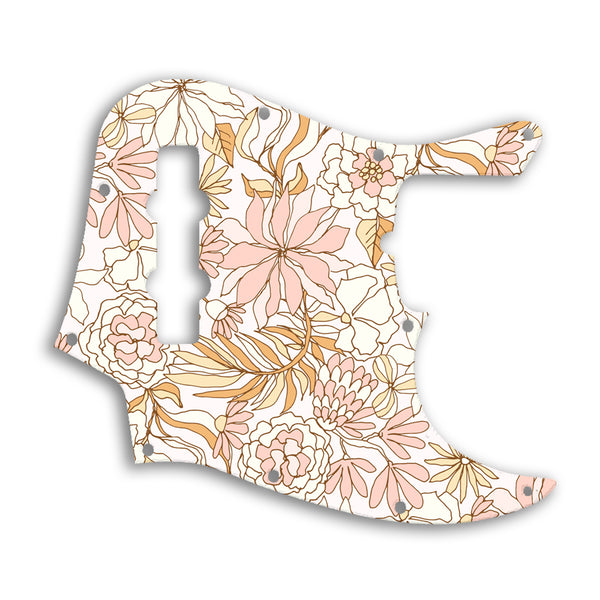 Fender Jazz Bass USA Standard Custom Pickguard Scratchplate FLOWERS Design