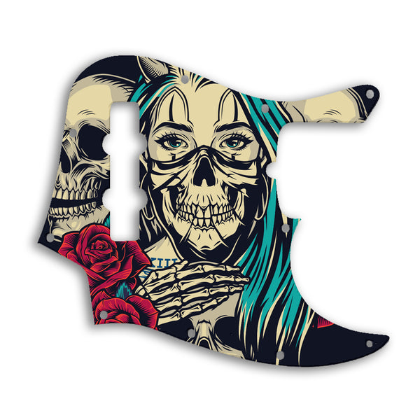 Fender Jazz Bass USA Standard Custom Pickguard Scratchplate Skull Design