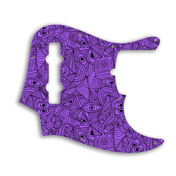 Fender Jazz Bass USA Standard 5 String Custom Pickguard Scratchplate Abstract Design