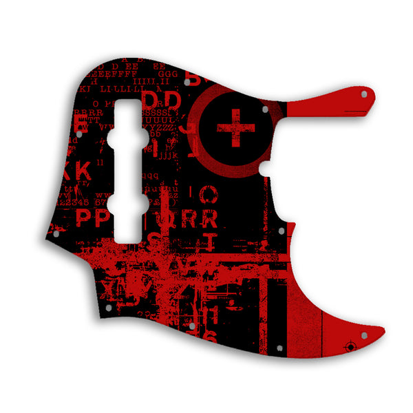 Fender Jazz Bass USA Standard 5 String Custom Pickguard Scratchplate ABSTRACT Design