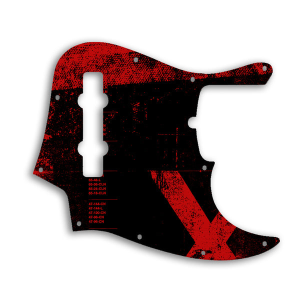 Fender Jazz Bass USA Standard 5 String Custom Pickguard Scratchplate ABSTRACT Design