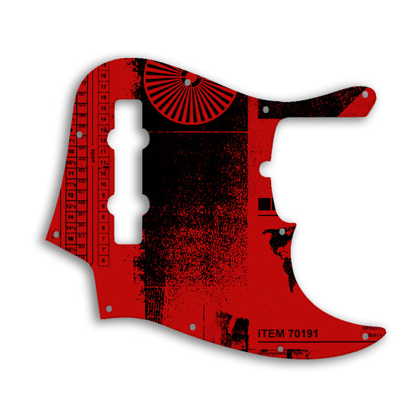 Fender Jazz Bass USA Standard 5 String Custom Pickguard Scratchplate ABSTRACT Design