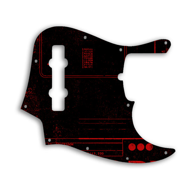 Fender Jazz Bass USA Standard 5 String Custom Pickguard Scratchplate ABSTRACT Design