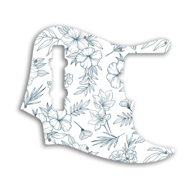 Fender Jazz Bass USA Standard 5 String Custom Pickguard Scratchplate Floral Design