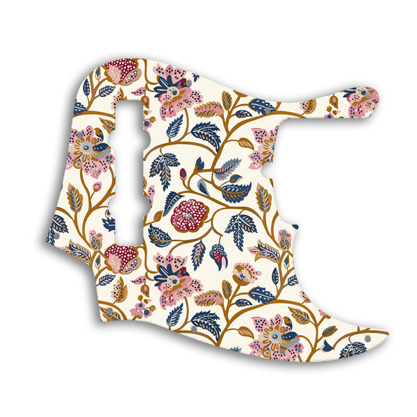 Fender Jazz Bass USA Standard 5 String Custom Pickguard Scratchplate INDIAN_FLORAL Design