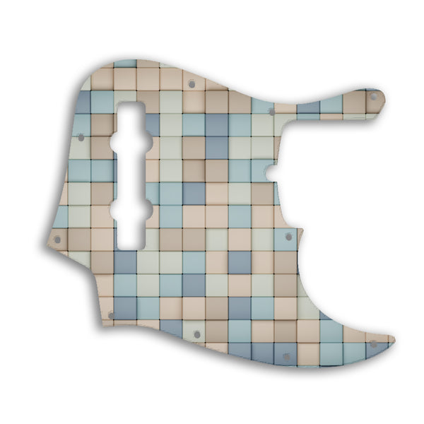 Fender Jazz Bass USA Standard 5 String Custom Pickguard Scratchplate TILES Design