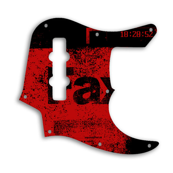 Fender Jazz Bass Longhorn 22 Fret Custom Pickguard Scratchplate ABSTRACT Design