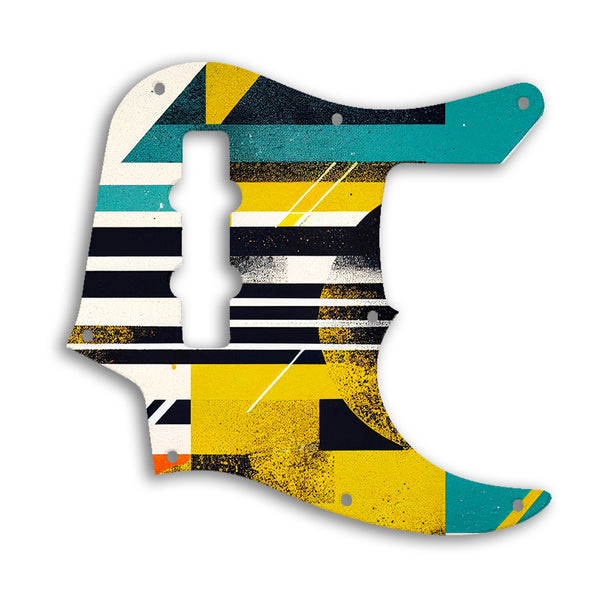 Fender Jazz Bass Longhorn 22 Fret Custom Pickguard Scratchplate ABSTRACT Design