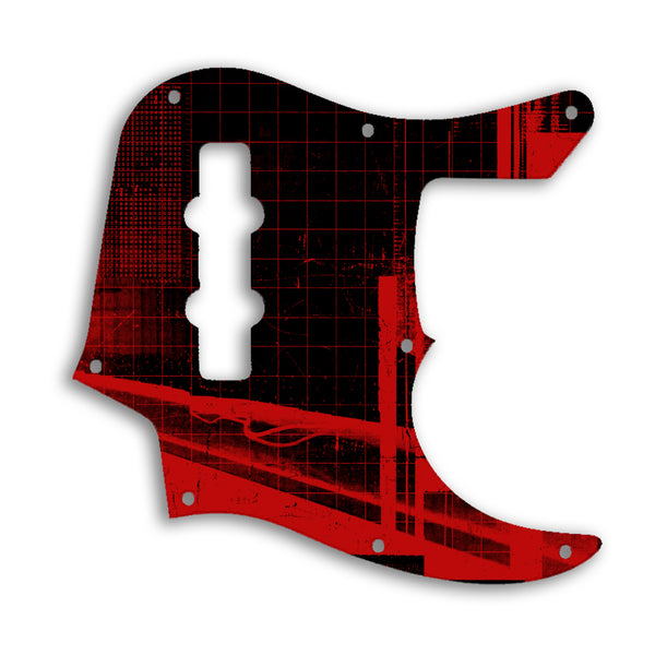 Fender Jazz Bass Longhorn 22 Fret Custom Pickguard Scratchplate ABSTRACT Design