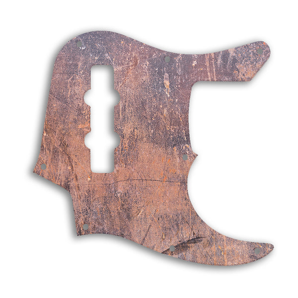 Fender Jazz Bass Longhorn 22 Fret Custom Pickguard Scratchplate Rust Design