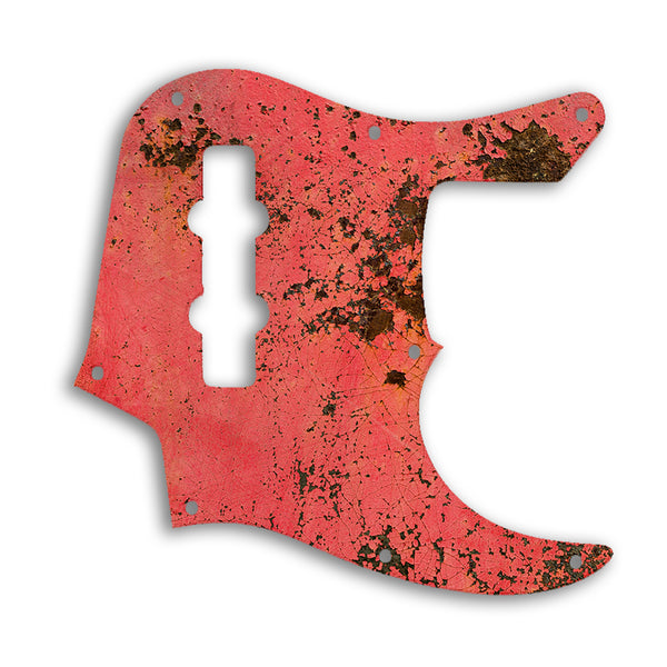 Fender Jazz Bass Longhorn 22 Fret Custom Pickguard Scratchplate Rust Design