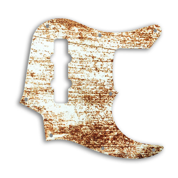 Fender Jazz Bass Longhorn 22 Fret Custom Pickguard Scratchplate Rust Design