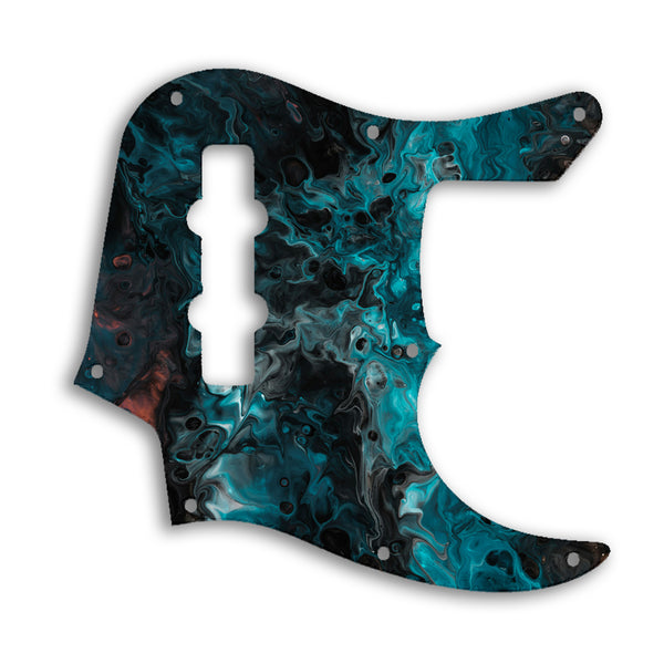 Fender Jazz Bass Longhorn 22 Fret Custom Pickguard Scratchplate SWIRL Design