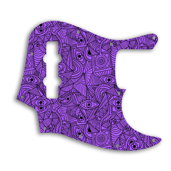 Fender Jazz Bass Mexican Custom Pickguard Scratchplate Abstract Design