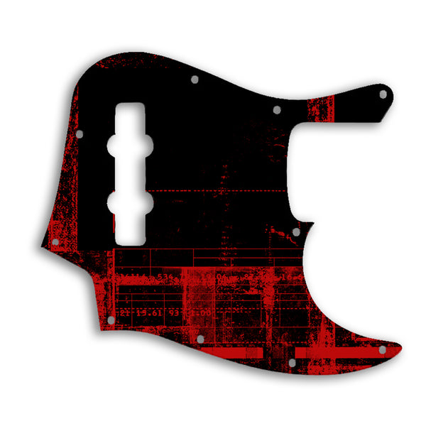 Fender Jazz Bass Mexican Custom Pickguard Scratchplate ABSTRACT Design