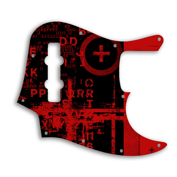 Fender Jazz Bass Mexican Custom Pickguard Scratchplate ABSTRACT Design