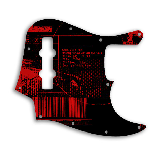 Fender Jazz Bass Mexican Custom Pickguard Scratchplate ABSTRACT Design