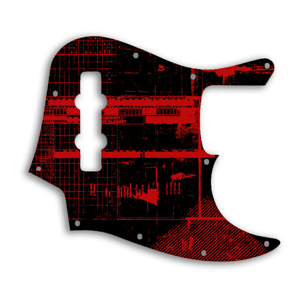 Fender Jazz Bass Mexican Custom Pickguard Scratchplate ABSTRACT Design