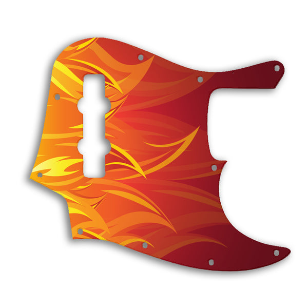 Fender Jazz Bass Mexican Custom Pickguard Scratchplate Fire Design