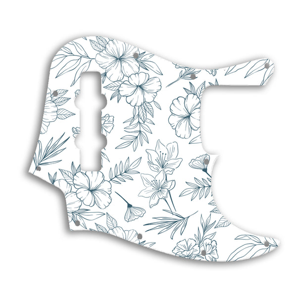 Fender Jazz Bass Mexican Custom Pickguard Scratchplate Floral Design